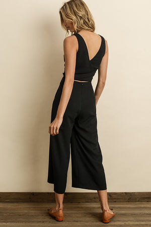 CUTOUT WRAP JUMPSUIT