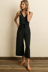 CUTOUT WRAP JUMPSUIT