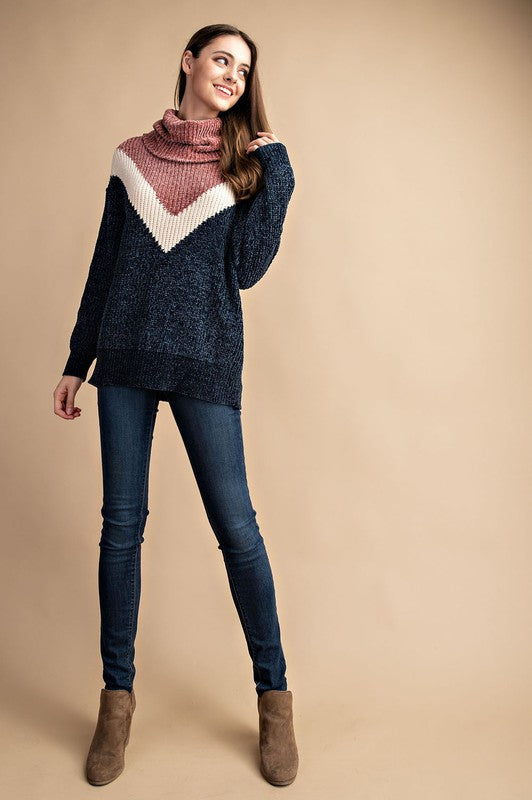 Chenille Chevron Sweater