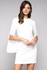 BUTTON SLEEVE DRESS