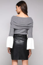 OFF THE SHOULDER SWEATER