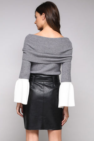 OFF THE SHOULDER SWEATER
