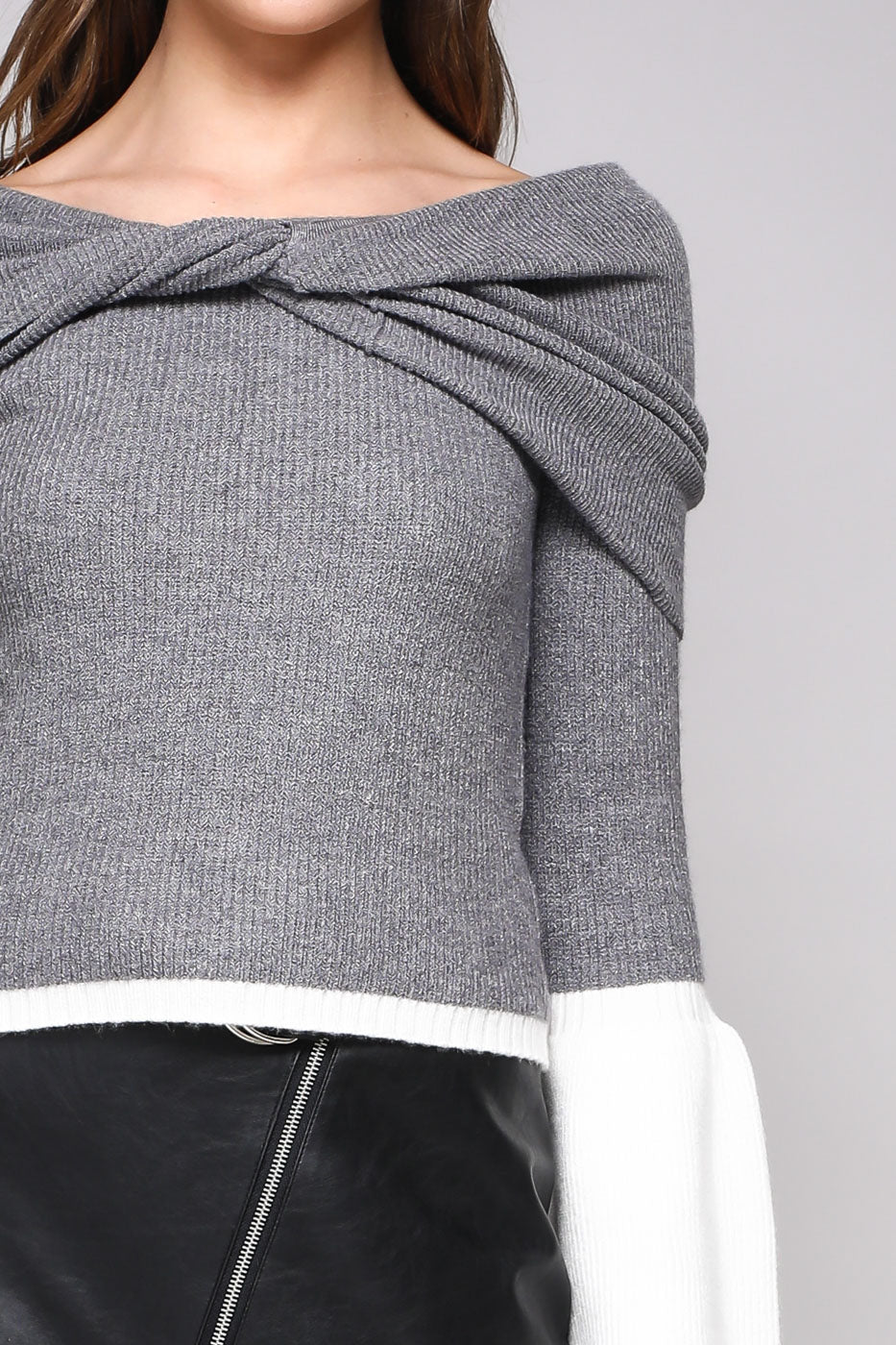 OFF THE SHOULDER SWEATER