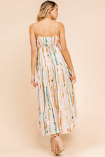 Abstract Print Tiered Dress