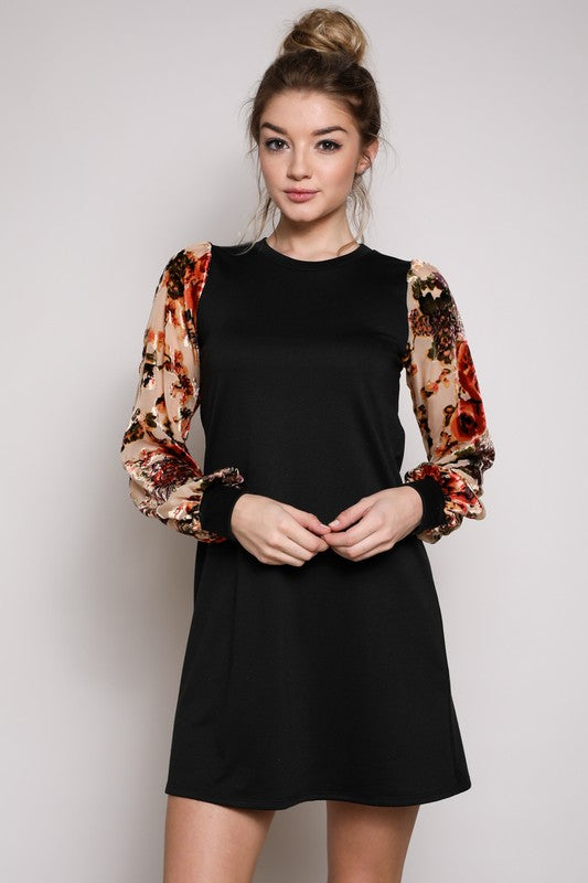 ROSE BURN OUT SHIFT DRESS