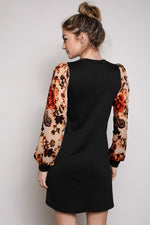 ROSE BURN OUT SHIFT DRESS
