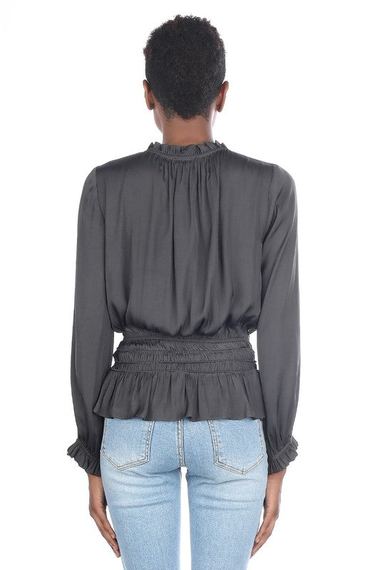 SMOCKED WAIST TOP