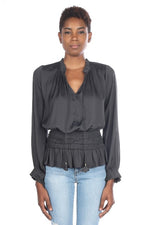 SMOCKED WAIST TOP