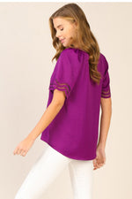 Scallop Sleeve Top
