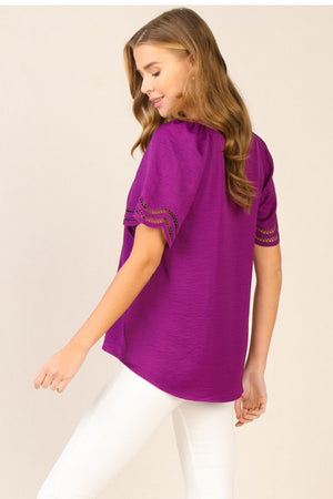 Scallop Sleeve Top