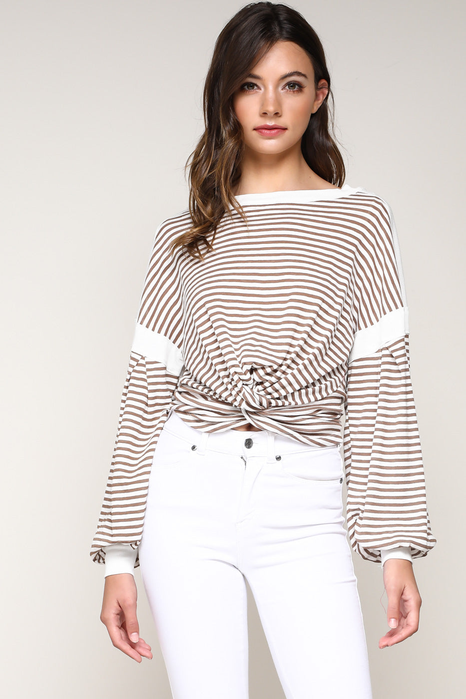 STRIPED KNOTTED TOP