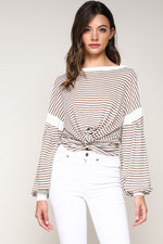 STRIPED KNOTTED TOP