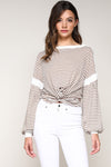 STRIPED KNOTTED TOP