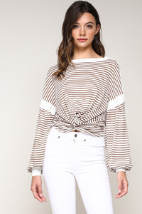 STRIPED KNOTTED TOP
