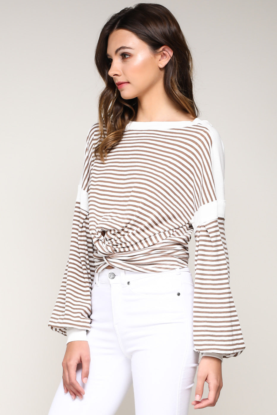 STRIPED KNOTTED TOP