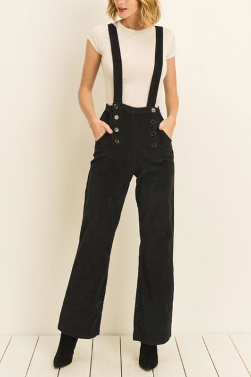 CORDUROY SUSPENDER OVERALLS