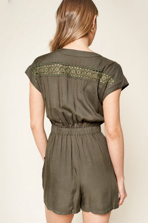 Explorer Lace Inset Romper