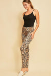 SNAKE SKIN BRUSHED LEGGINGS