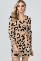 Leopard Print Sweater Dress