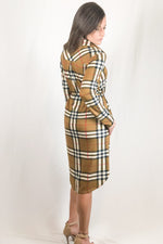 BUTTON CAMEL DRESS