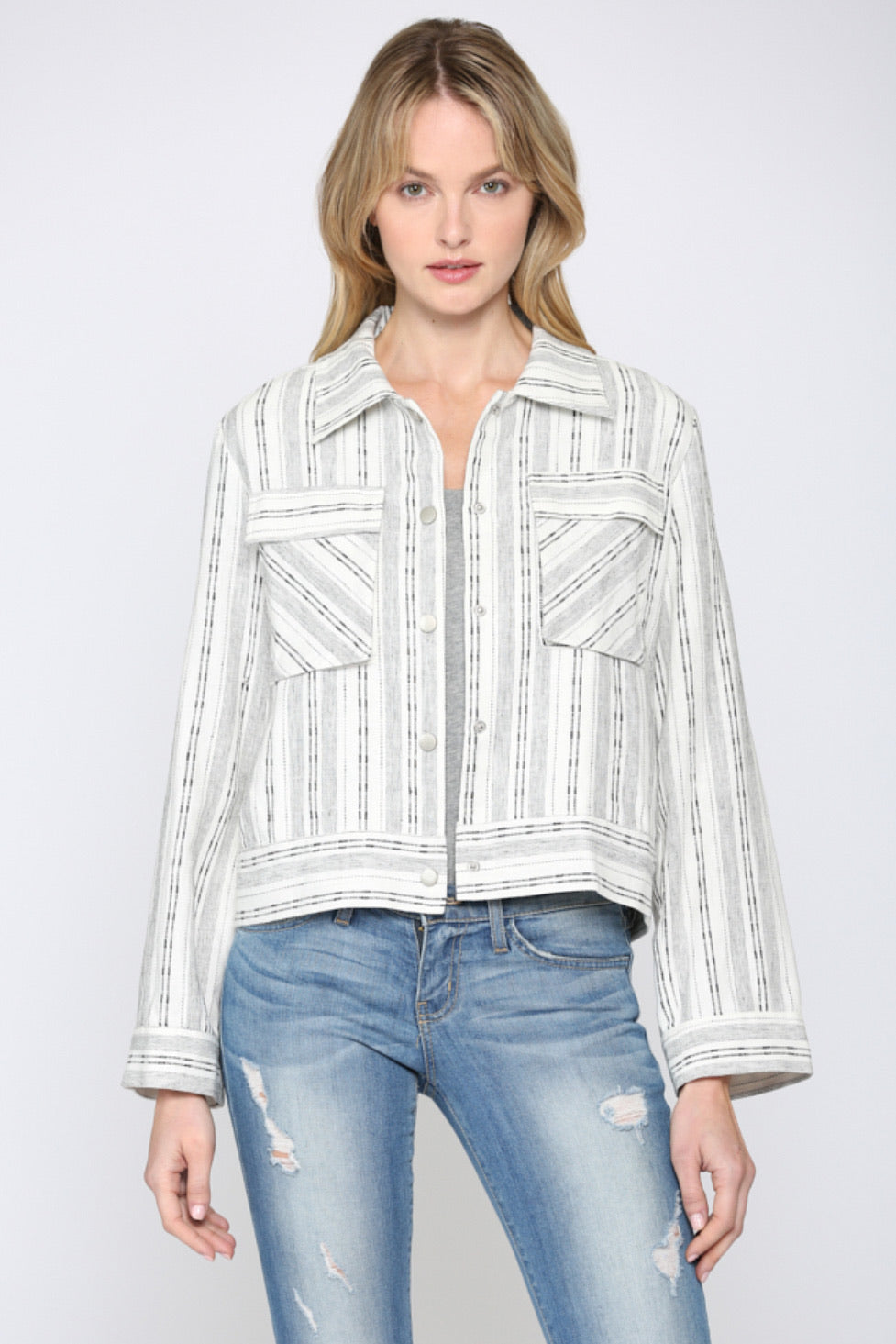 Lines Linen Jacket