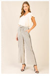LEOPARD CONTRAST STRIPED PANTS