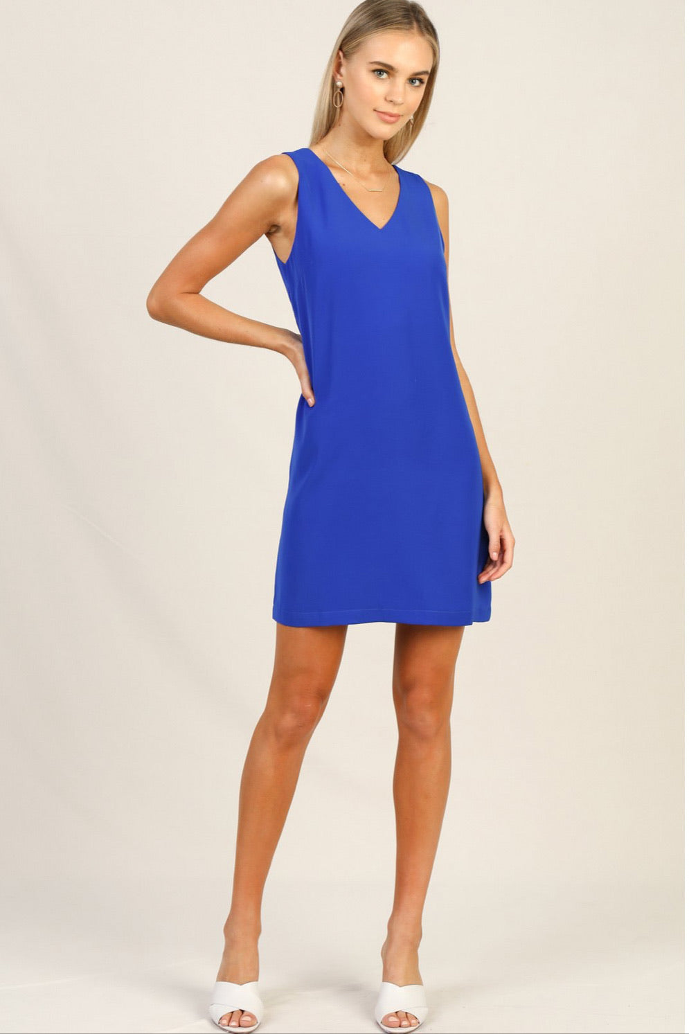 Shift Dress with Striking Back