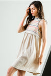Embroidered Halter Dress
