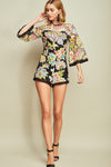 FLORAL EMBROIDERED ROMPER
