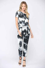 One-Shoulder Tie Dye Jumpsuit