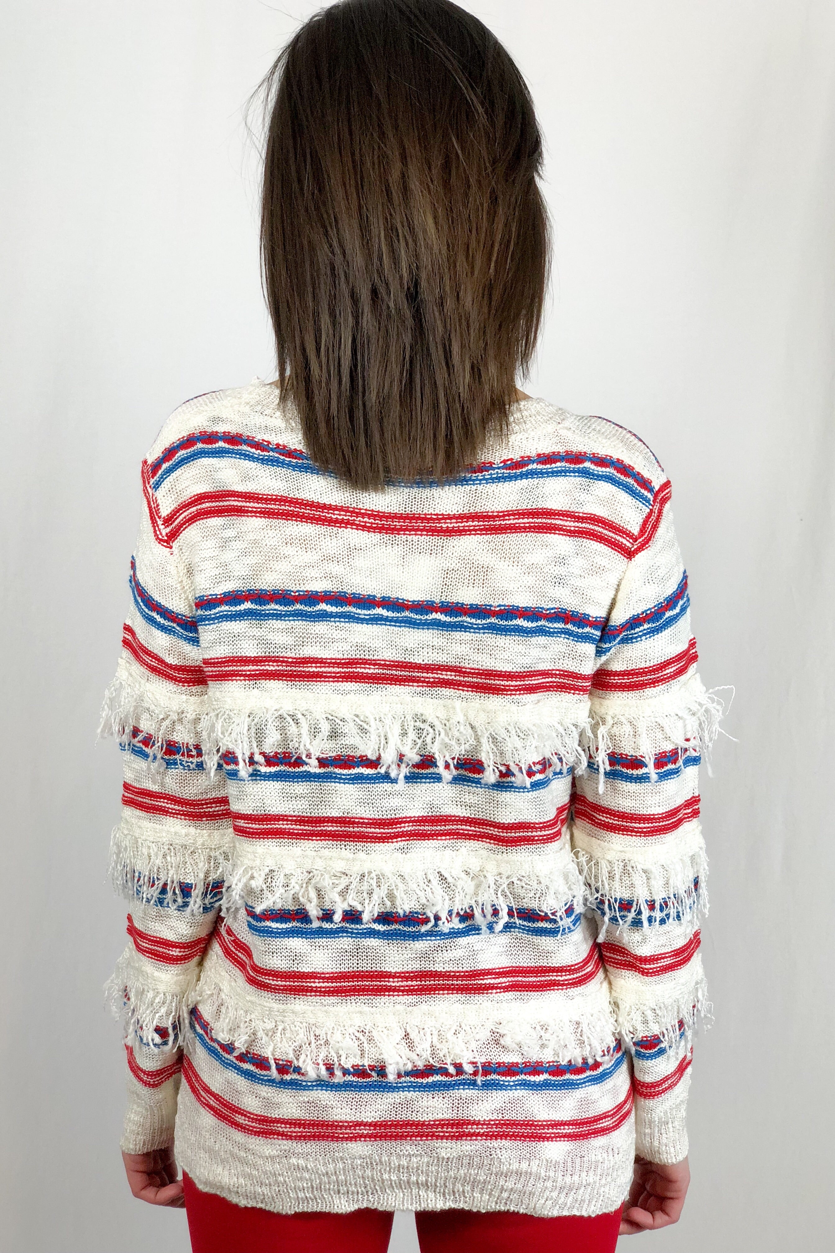 ROCK CHALK FRINGE SWEATER
