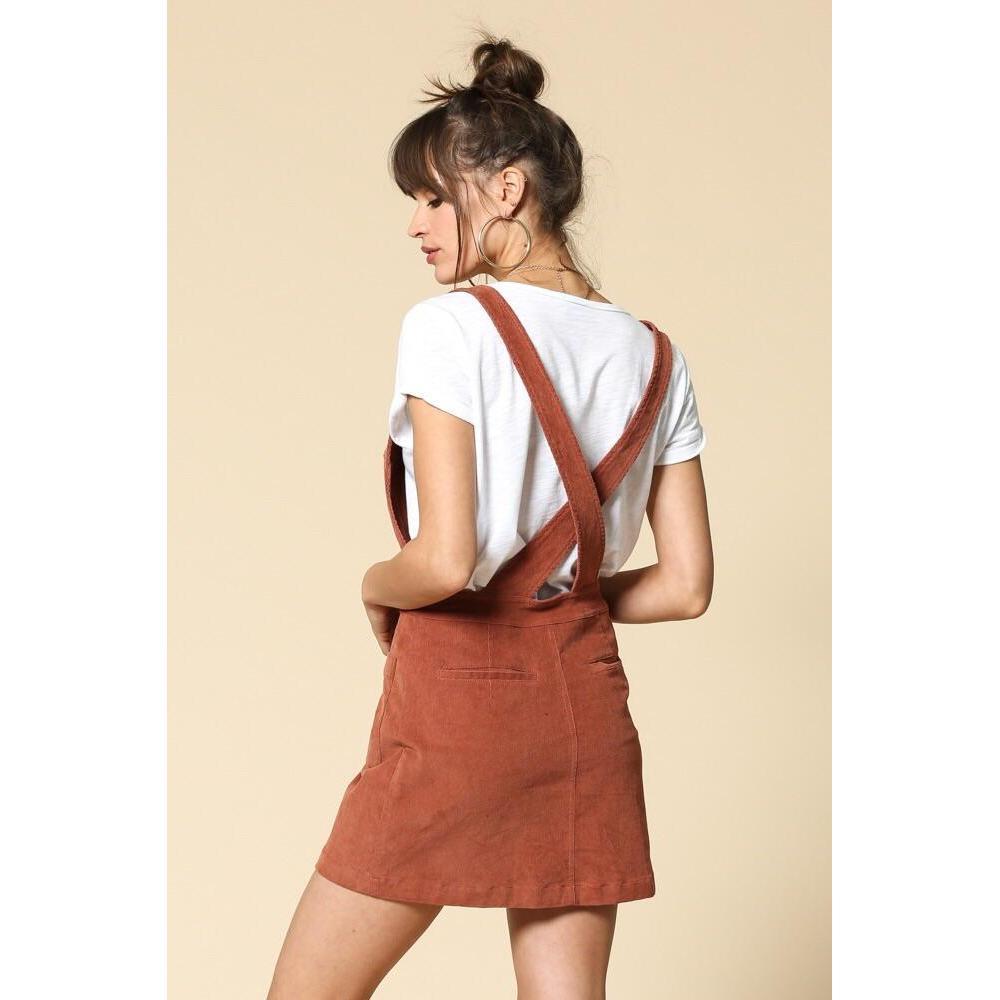 CORDUROY OVERALL DRESS