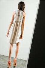 Embroidered Halter Dress