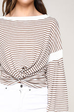 STRIPED KNOTTED TOP